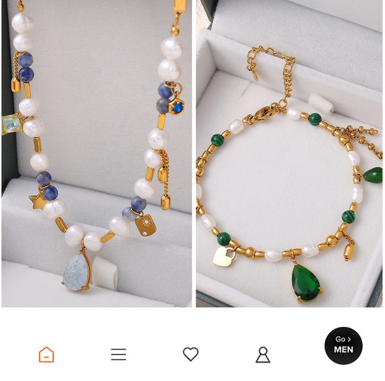French-style Hong Kong-style Imperial-style Instagram-inspired Minimalist Luxury Design, Noble Feeling, Zircon, Natural Pearl, Exquisite Necklace, Collar Chain Necklace