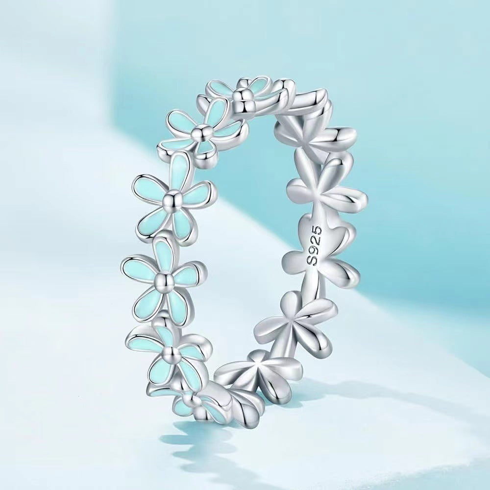 S925 Sterling Silver Sweet And Fresh Flower Ring