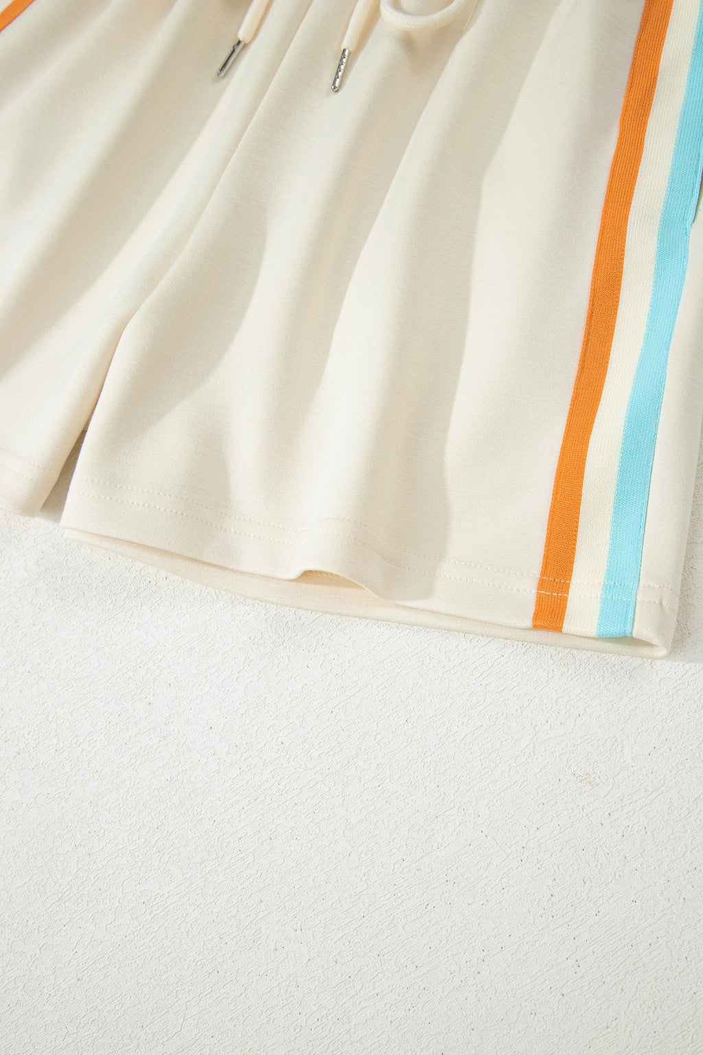 Ocean Half Zip Polo Tee and Shorts Set - Sporty Knit Summer Co-ord