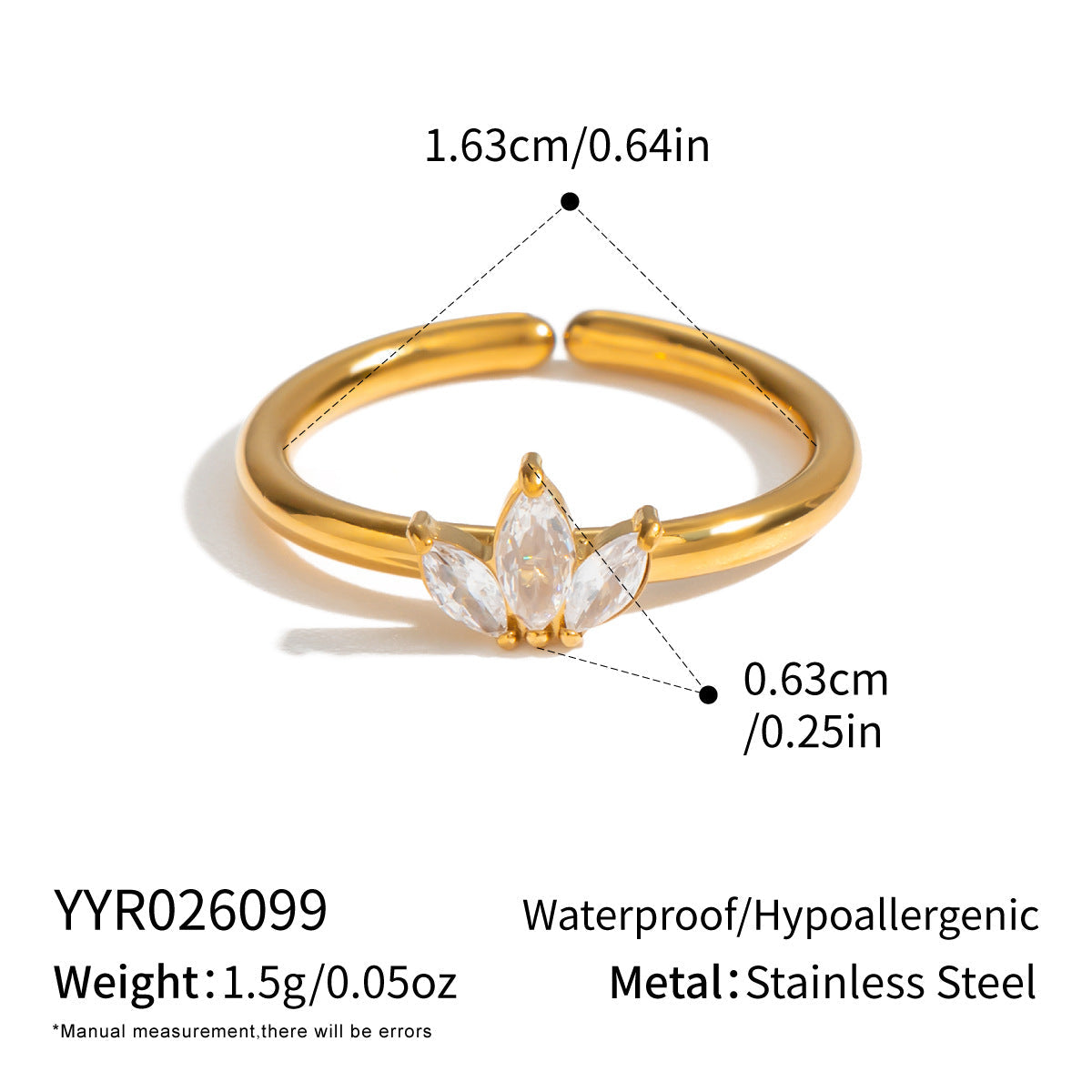 Zircon Niche And Sophisticated Finger Ring