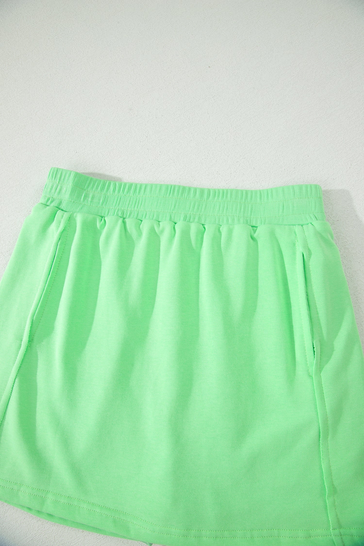 Sky Blue Slim Tank Top and Elastic Waist Mini Skort 2-Piece Set
