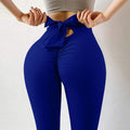 Women's Bow Tie-up Hip Yoga Fitness Tights