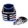 Adjustable Navy Suit Style Chest Harness and Leash for Dogs