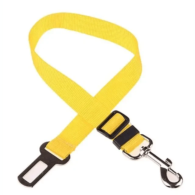 Adjustable Pet Car Seat Belt Lead with Removable Bowtie - Unisex
