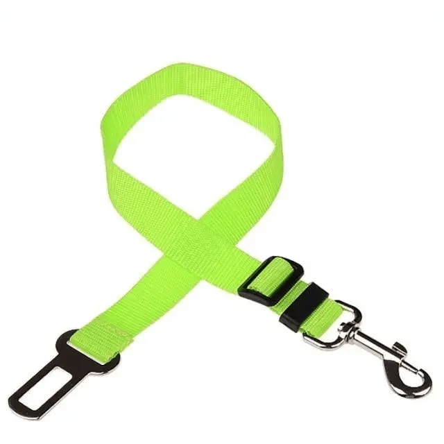 Adjustable Pet Car Seat Belt Lead with Removable Bowtie - Unisex