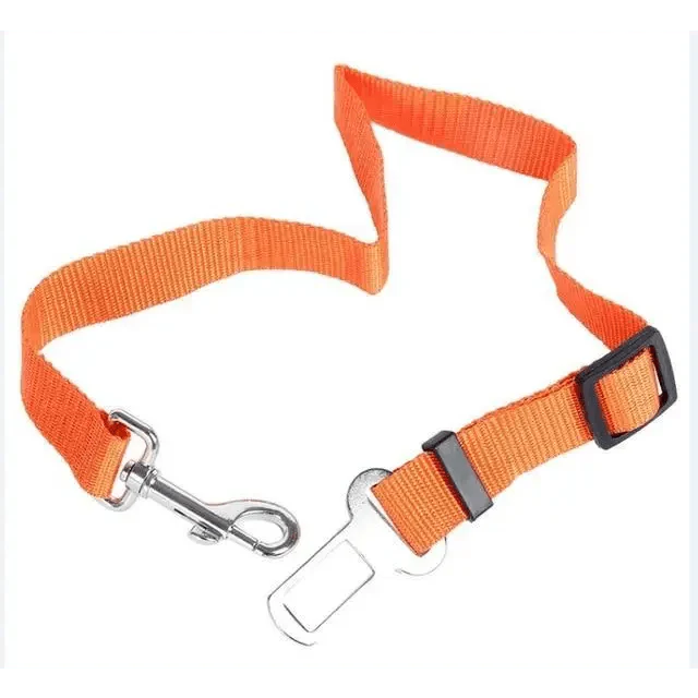 Adjustable Pet Car Seat Belt Lead with Removable Bowtie - Unisex