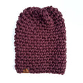 Crochet Simple Slouch Hat | Fig Purple Beanie