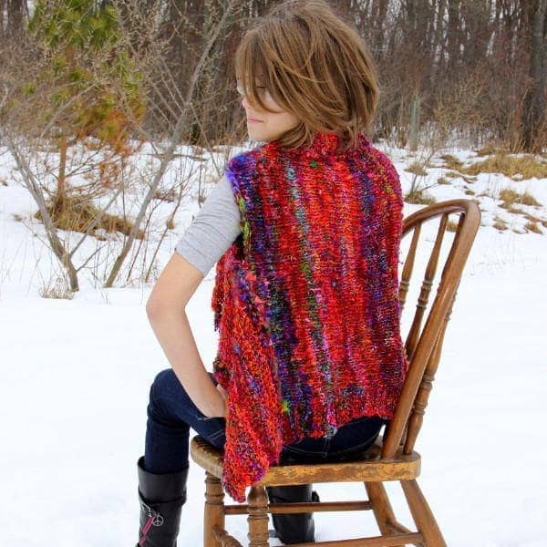 Adventure Cardi Banana Fiber Yarn Kit - Vibrant Boho Knit Layer