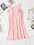 Minimalist Sleeveless Mini Dress with Built-In Bra Support