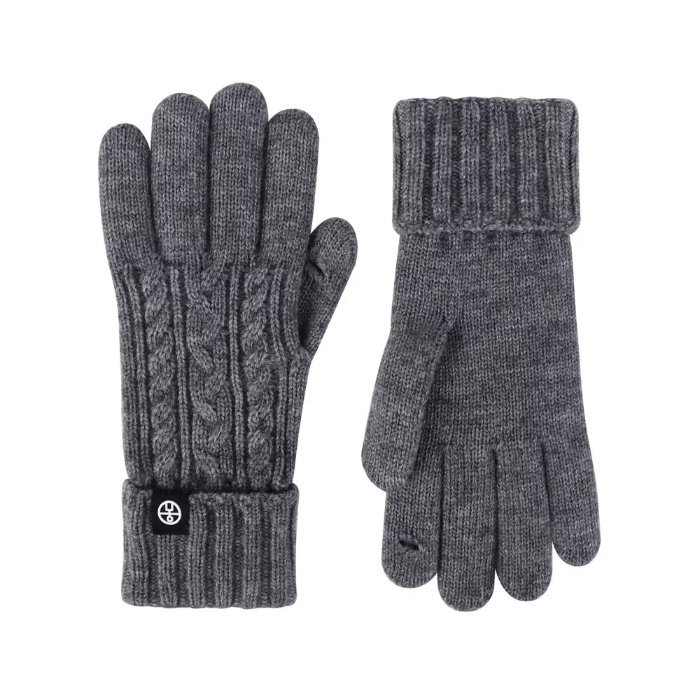 Cable Knit Touchscreen Gloves