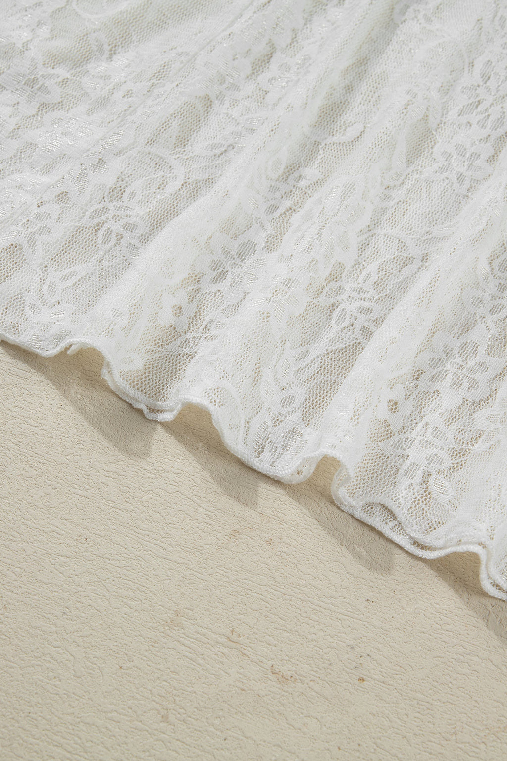 Floral Lace Sheer Flowy Maxi Skirt