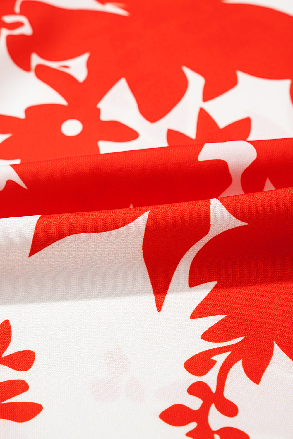 Plant Tiered Ruffle Sleeve V-Neck Blouse | Botanical Print