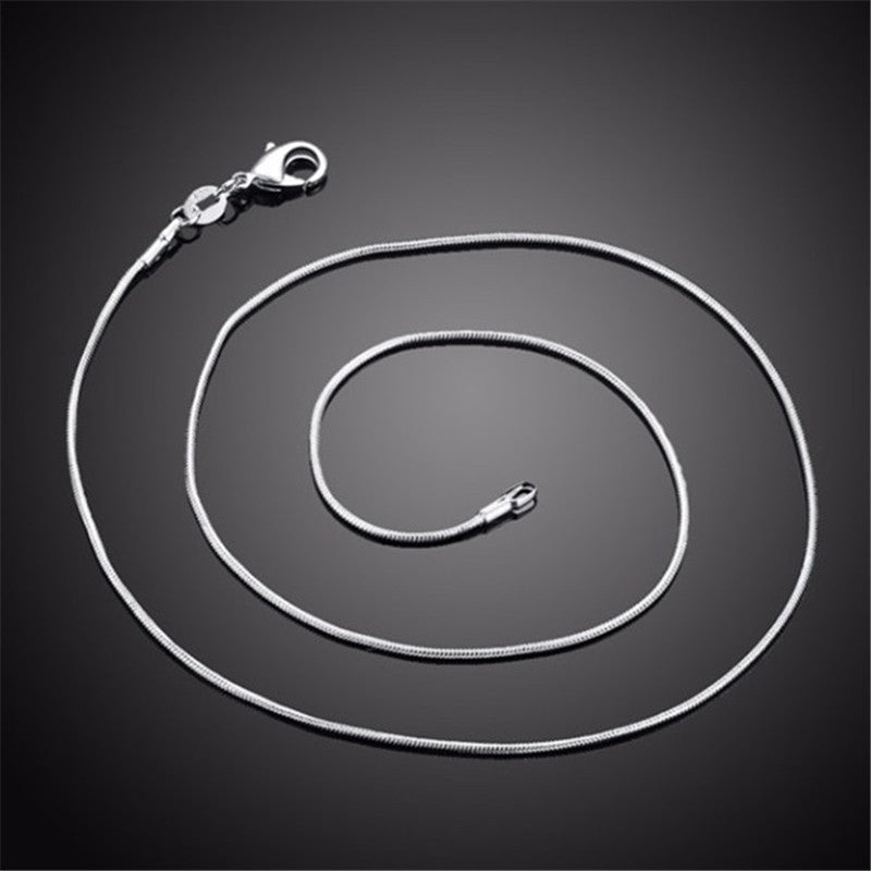 European And American Alloy Necklace Silver Plated