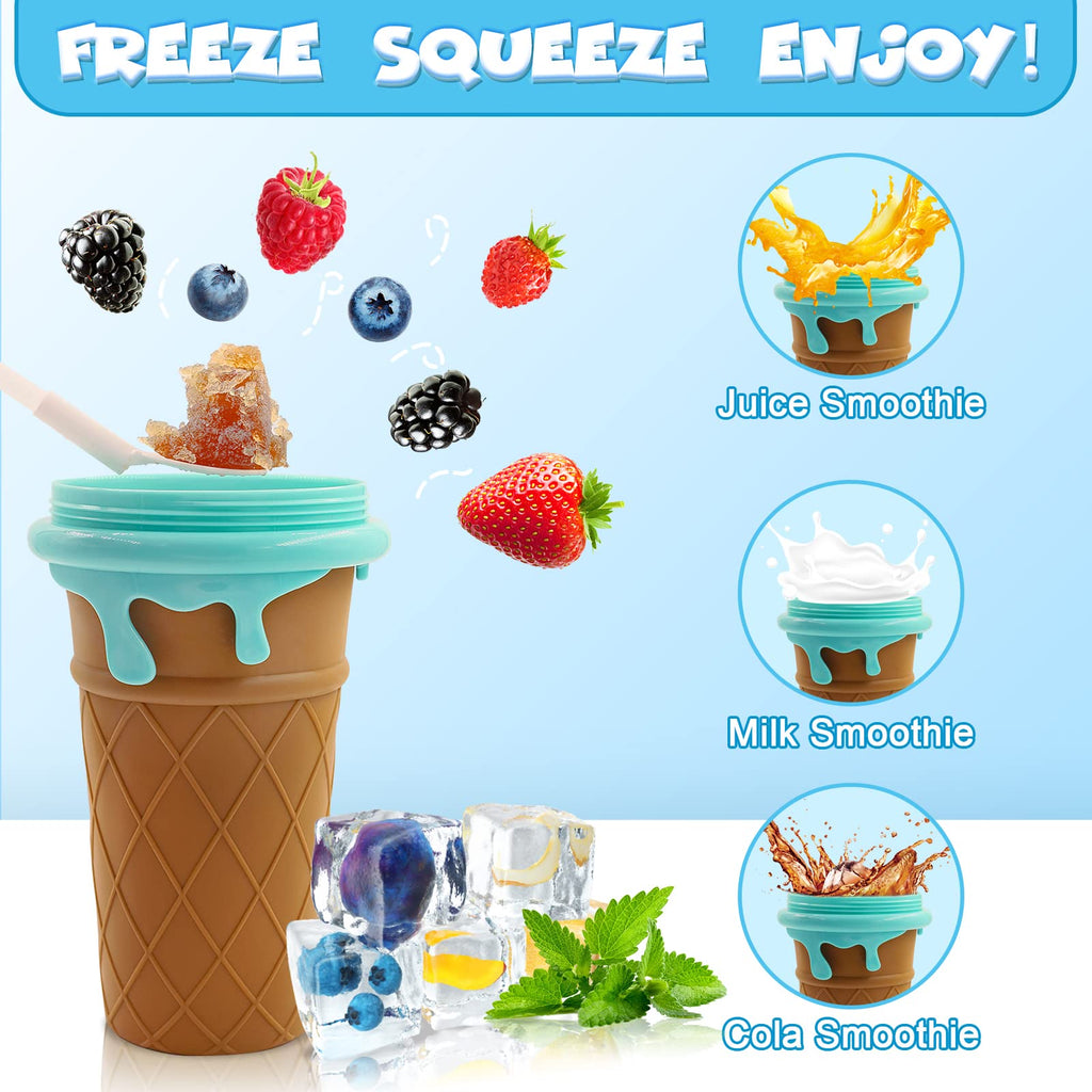 500ml Quick-Frozen Slushy Maker Cup - DIY Smoothie Squeeze Bottle