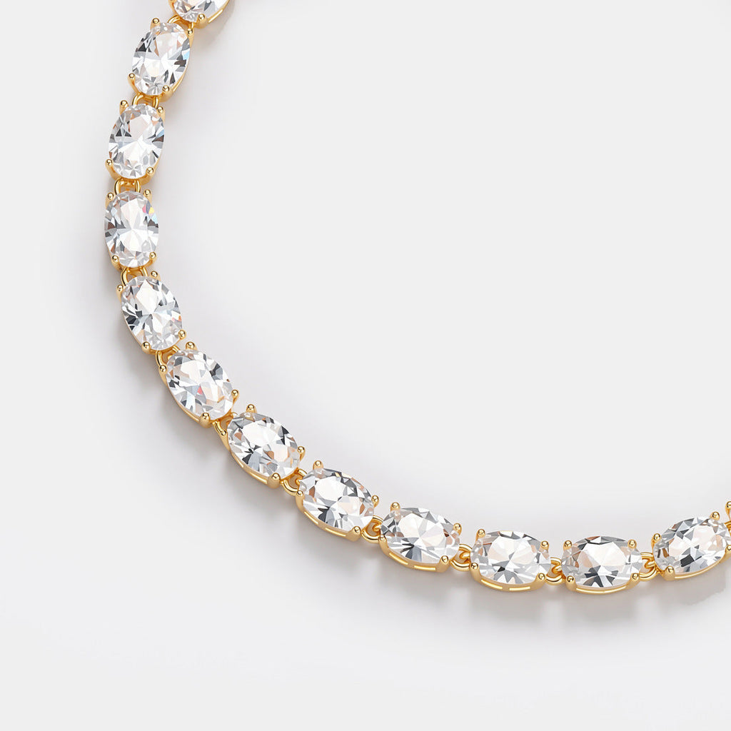 Simple And Stylish Oval Zircon Bracelet For Women