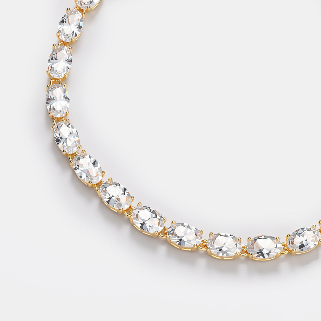 Simple And Stylish Oval Zircon Bracelet For Women