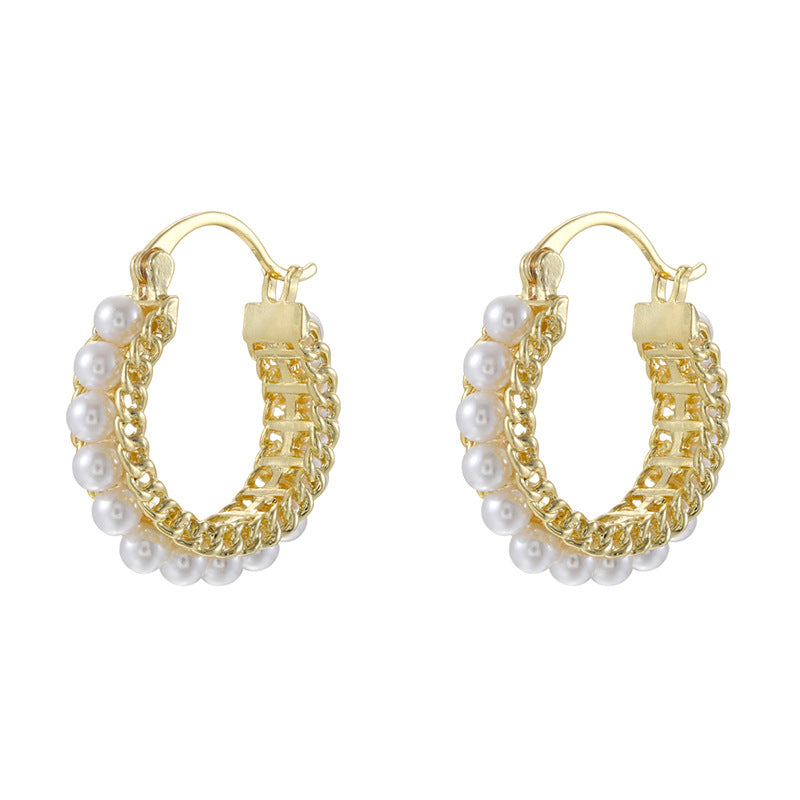 French-Style Teardrop Crystal Earrings, Modern Geometric Jewelry