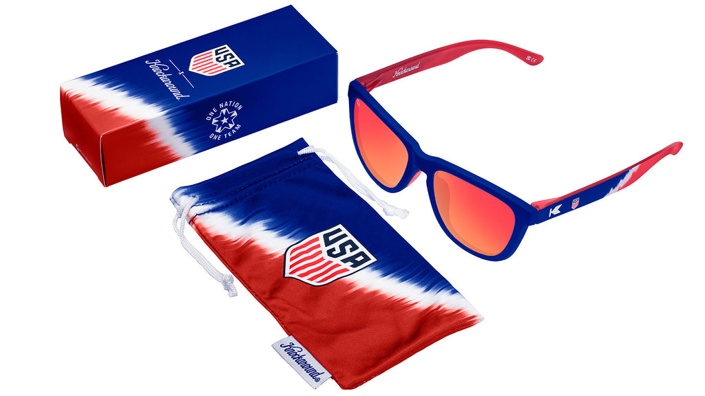 U.S. Soccer 2024 Premiums Sport Sunglasses Blue Red White