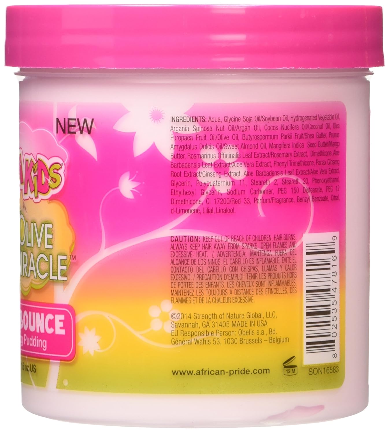 Dream Kids Olive Miracle Quick Bounce Detangling Pudding, 15 Oz