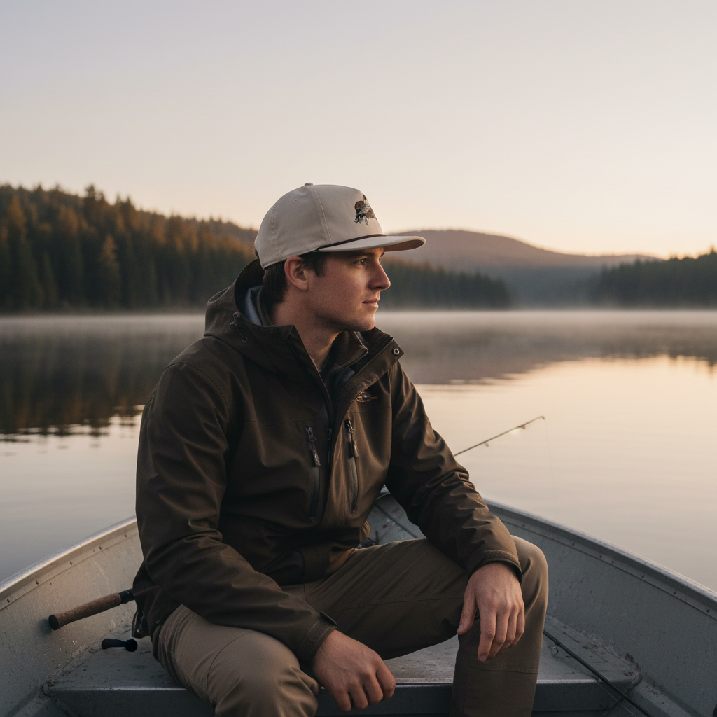 Men's Lightweight Waterproof Rain Jacket with Dual Chest Pockets