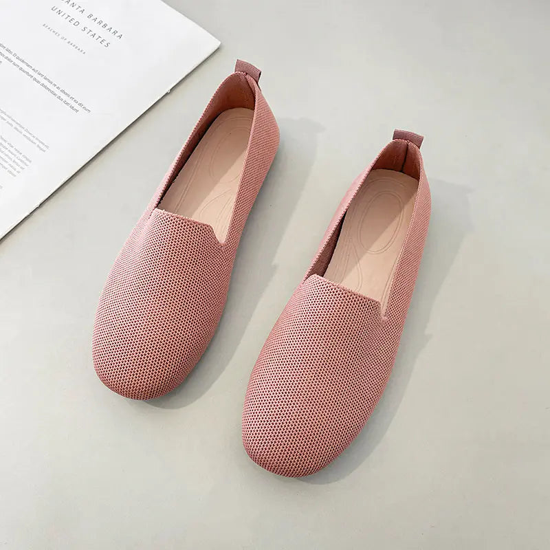 Plus Size Knitted Flat Shoes for Women