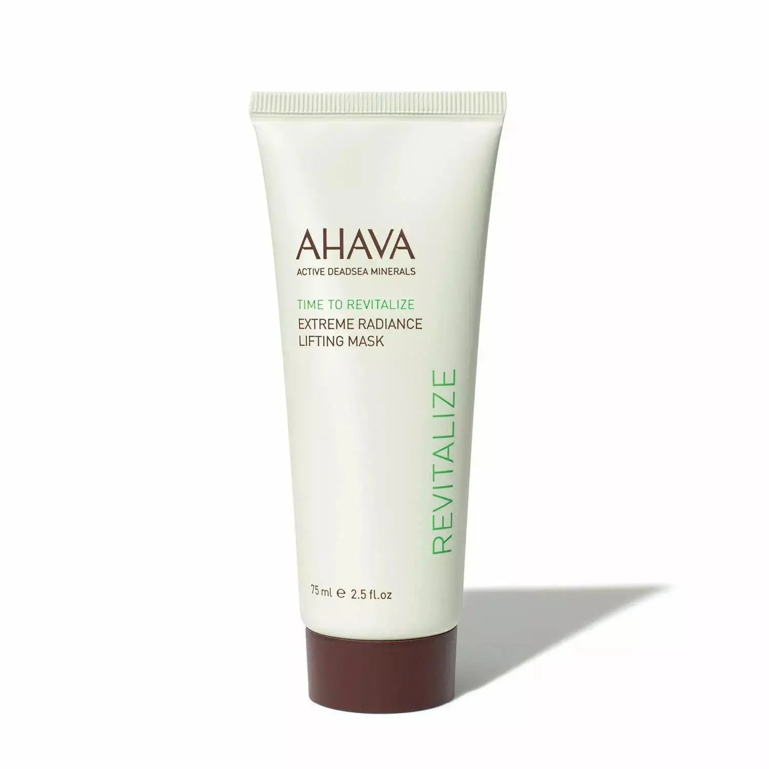 Ahava Extreme Radiance Lifting Mask, 75ml tube in white and green packaging.