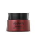 AHAVA Overnight Deep Wrinkle Mask in burgundy and black packaging.