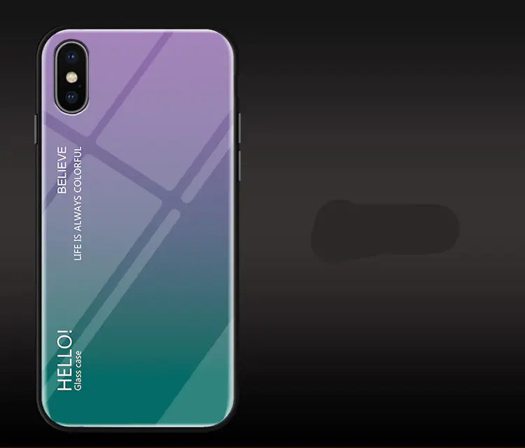 Gradient Glass Phone Case - Hello Design