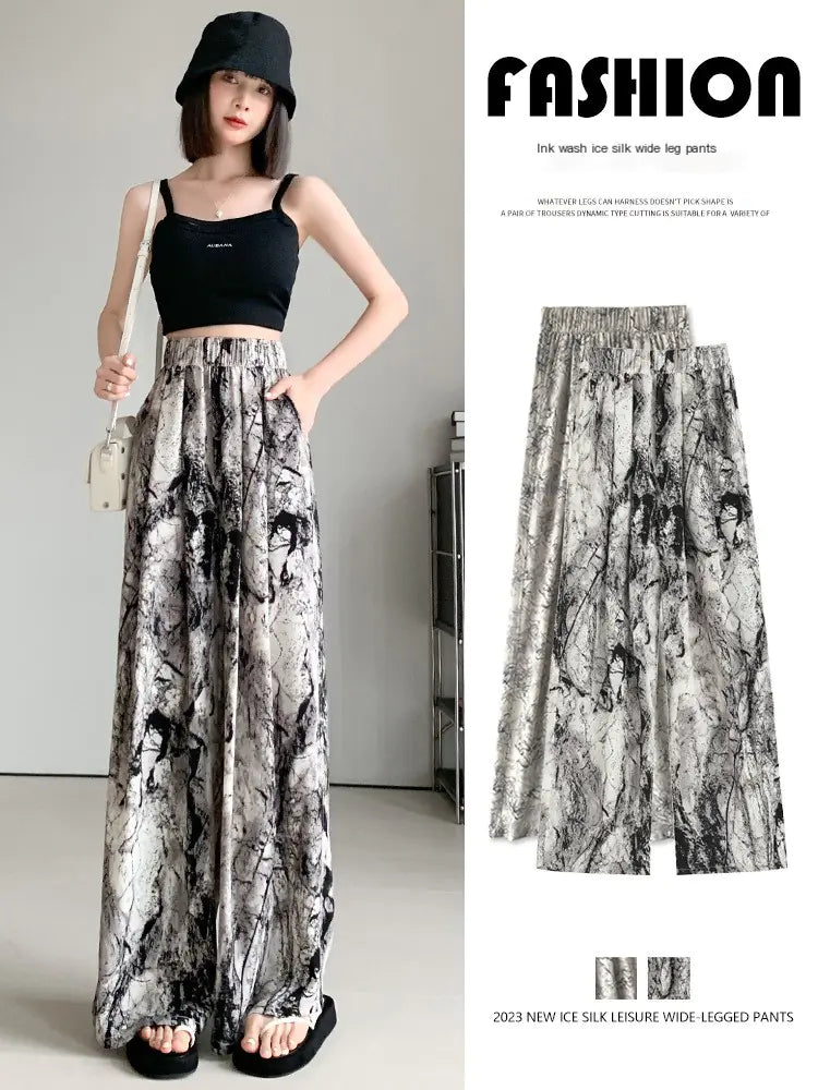 Women's Floral Bohemian Wide Leg Beach Pants High Waist - Image 3