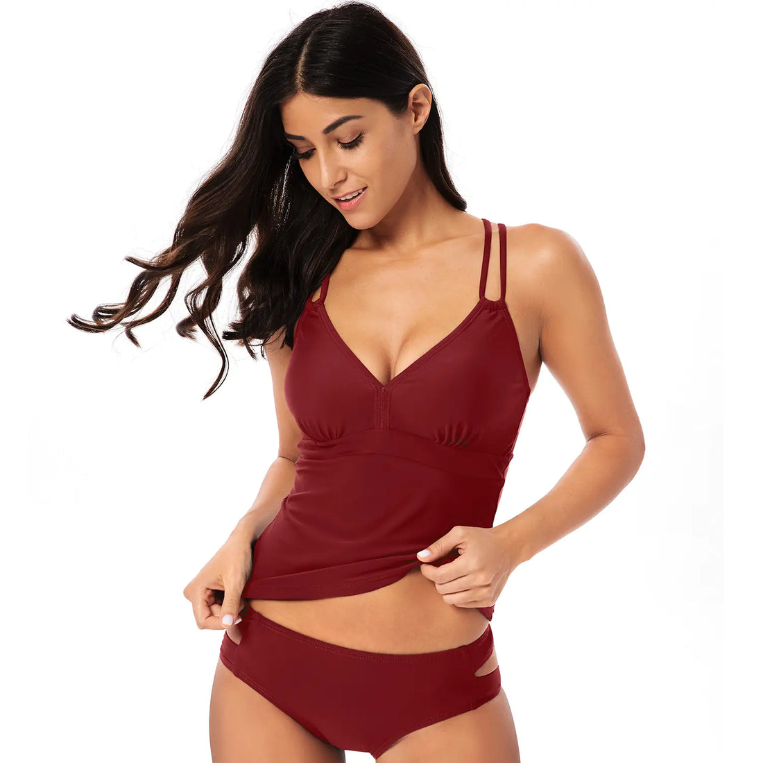 Women's Solid Color Bikini Set - Two-Piece Swimsuit