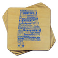 Alabama State Typography Coaster