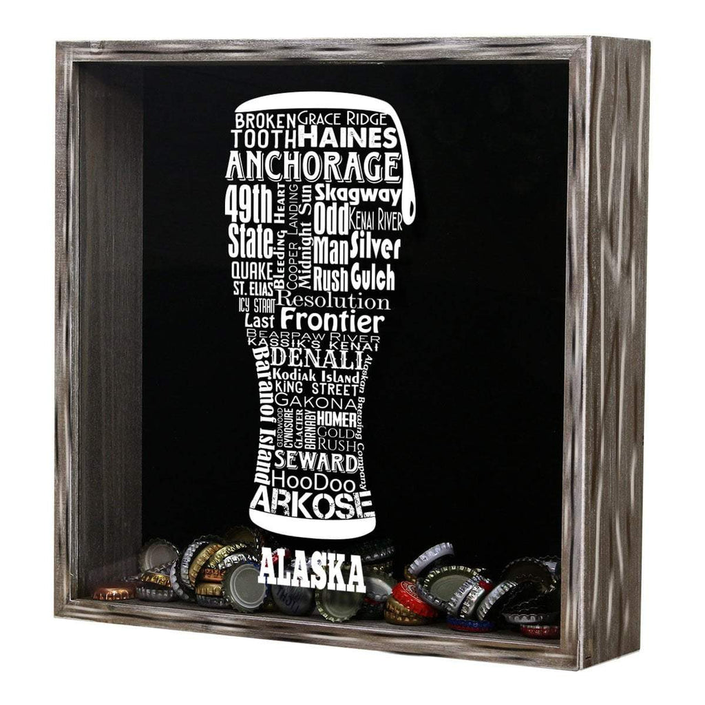 Alaska Beer Typography Shadow Box