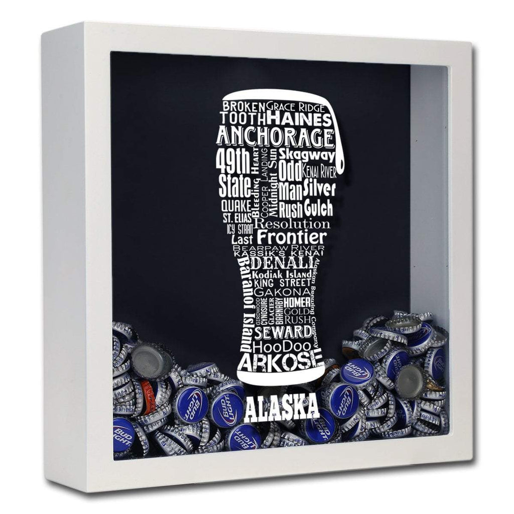 Alaska Beer Typography Shadow Box