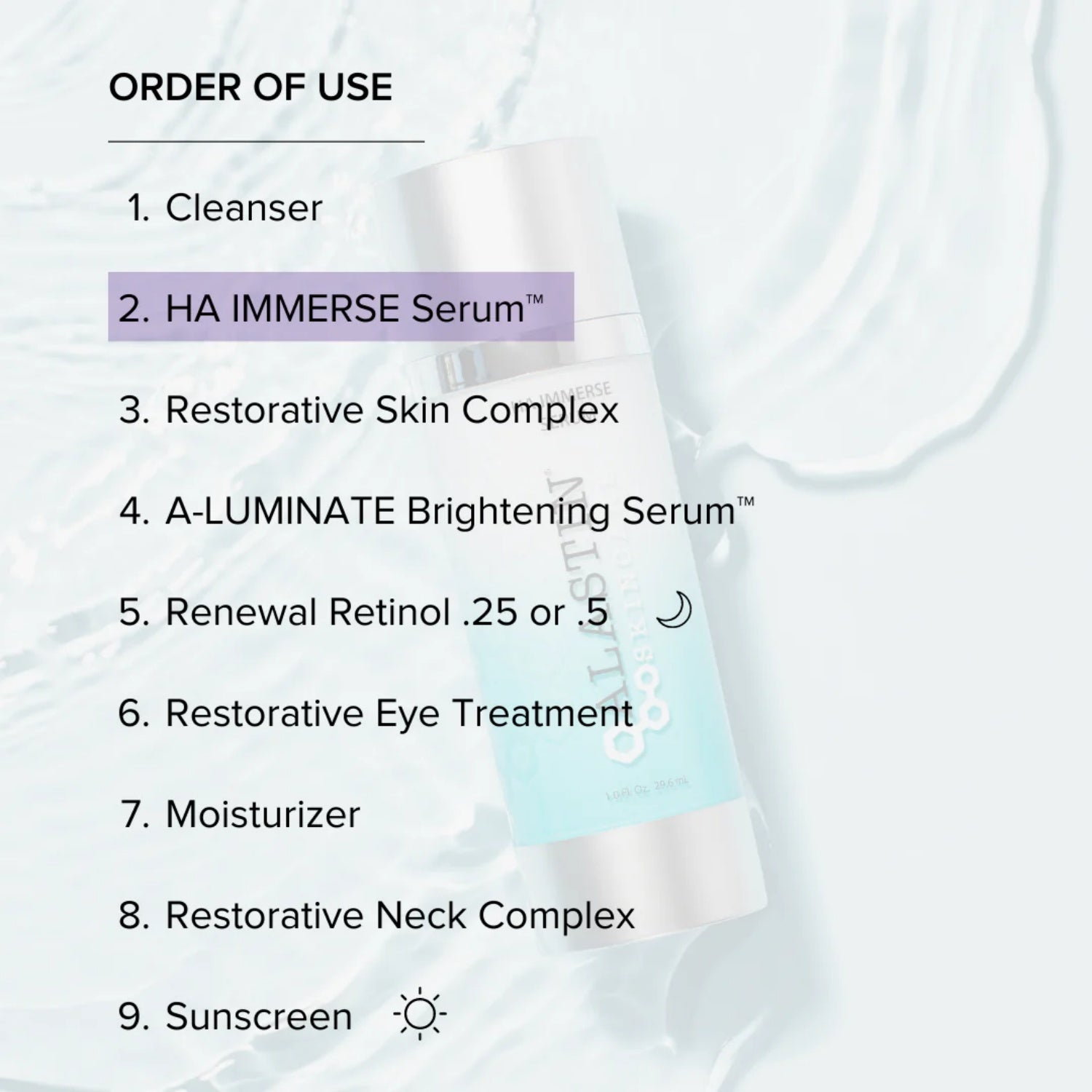 HA IMMERSE Serum - Hydrating Hyaluronic Acid Face Treatment 1 Oz