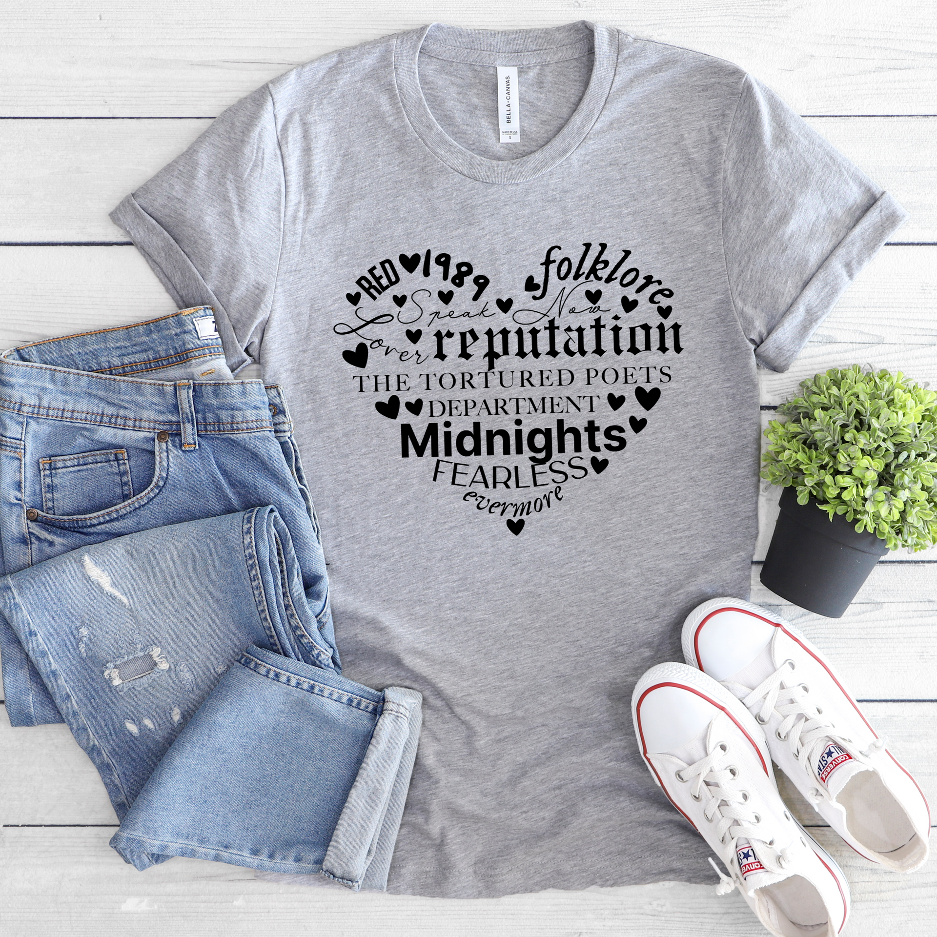 Taylor Album Heart Tee OR Sweatshirt