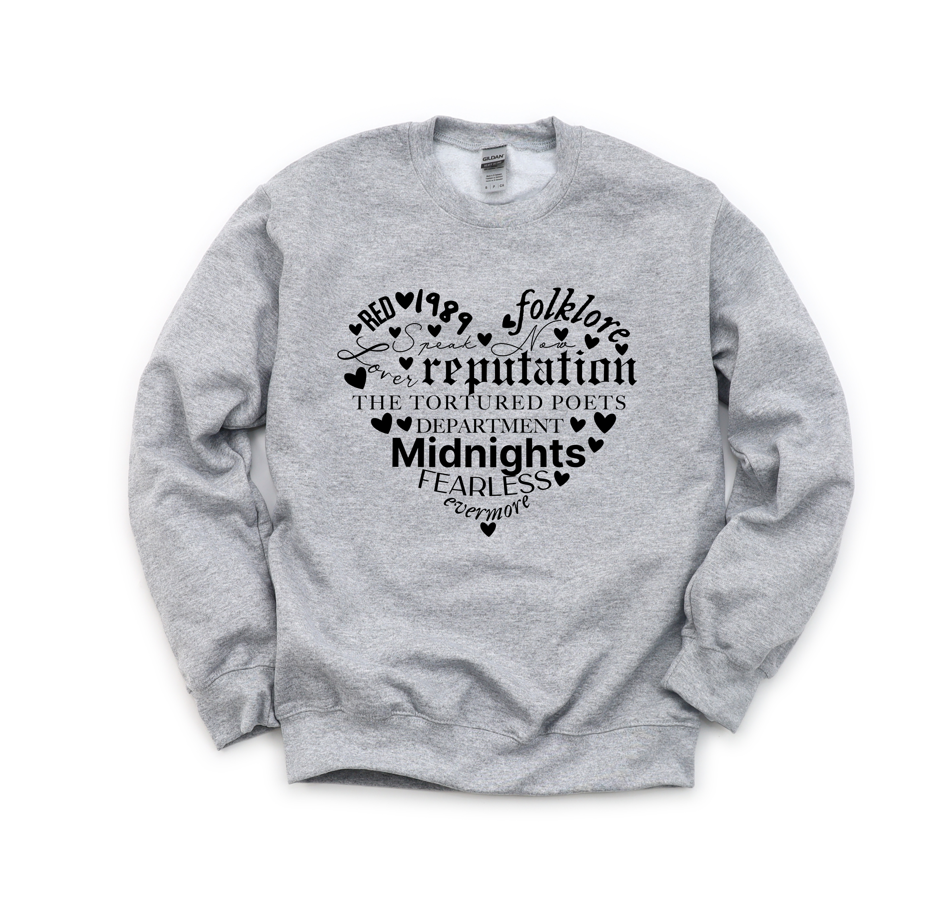 Taylor Album Heart Tee OR Sweatshirt