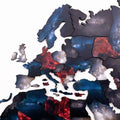 3D Wooden World Map Alcor: Modern Colorful Travel Wall Art
