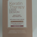 Alfaparf Milano Lisse Design Keratin Hair Treatment kit in neutral beige and brown packaging.