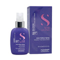 Alfaparf Milano Semi Di Lino Blonde Anti-Yellow Spray 125ml bottle for neutralizing brassy tones in blonde hair.
