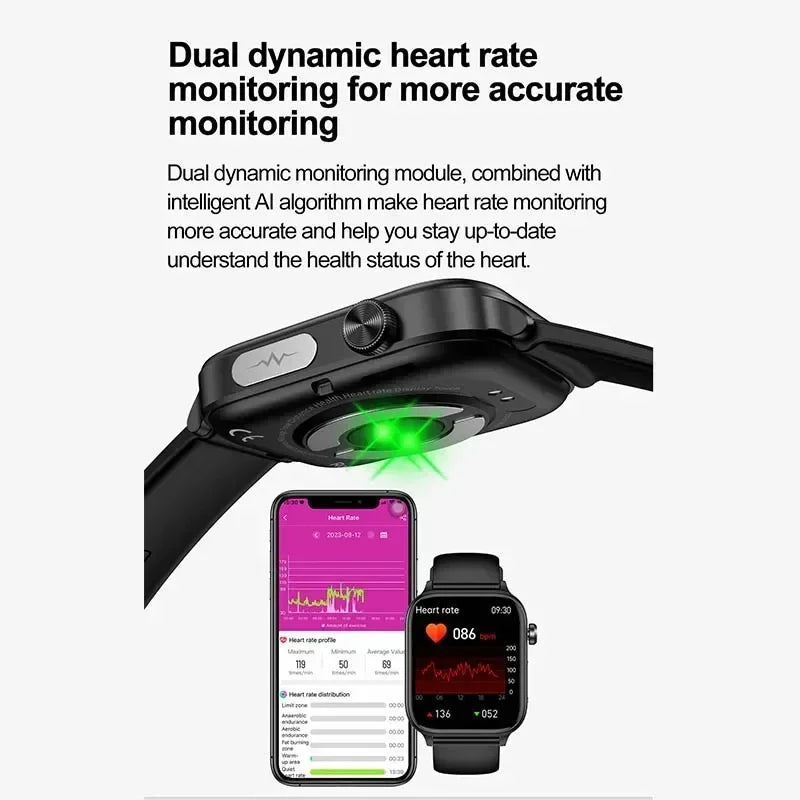 HealthPro™ All-in-One Smartwatch – ECG Monitoring & AI Voice Assistant