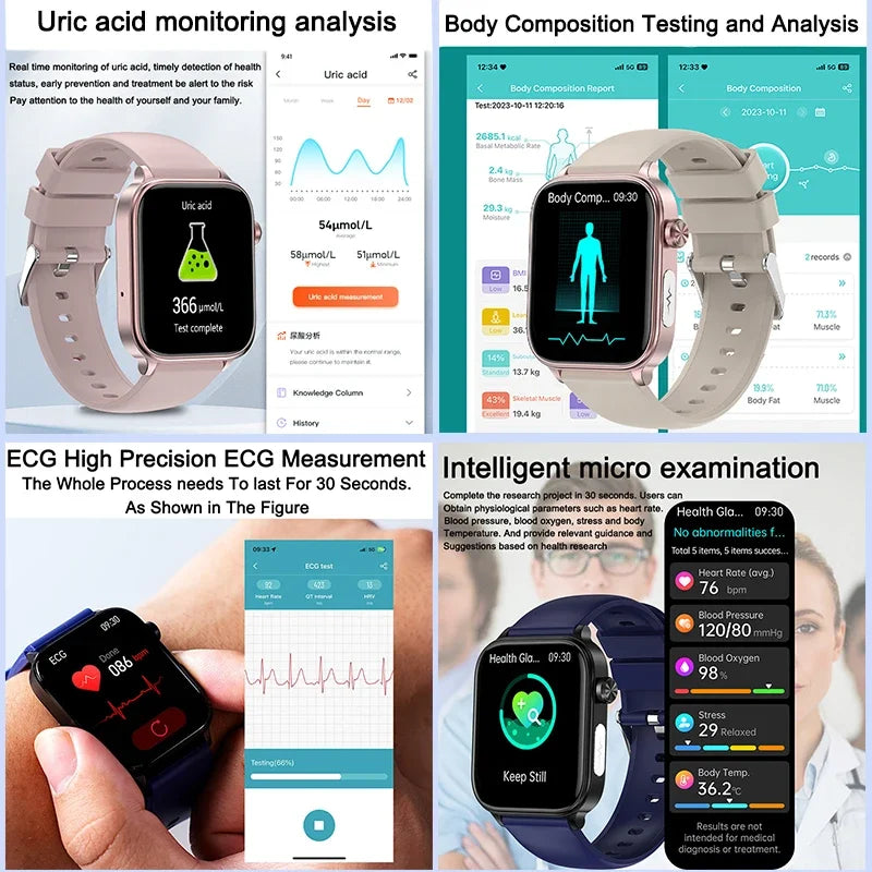 HealthPro™ All-in-One Smartwatch – ECG Monitoring & AI Voice Assistant