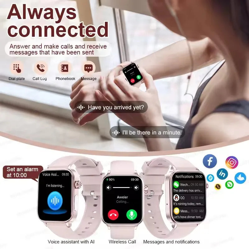 HealthPro™ All-in-One Smartwatch – ECG Monitoring & AI Voice Assistant