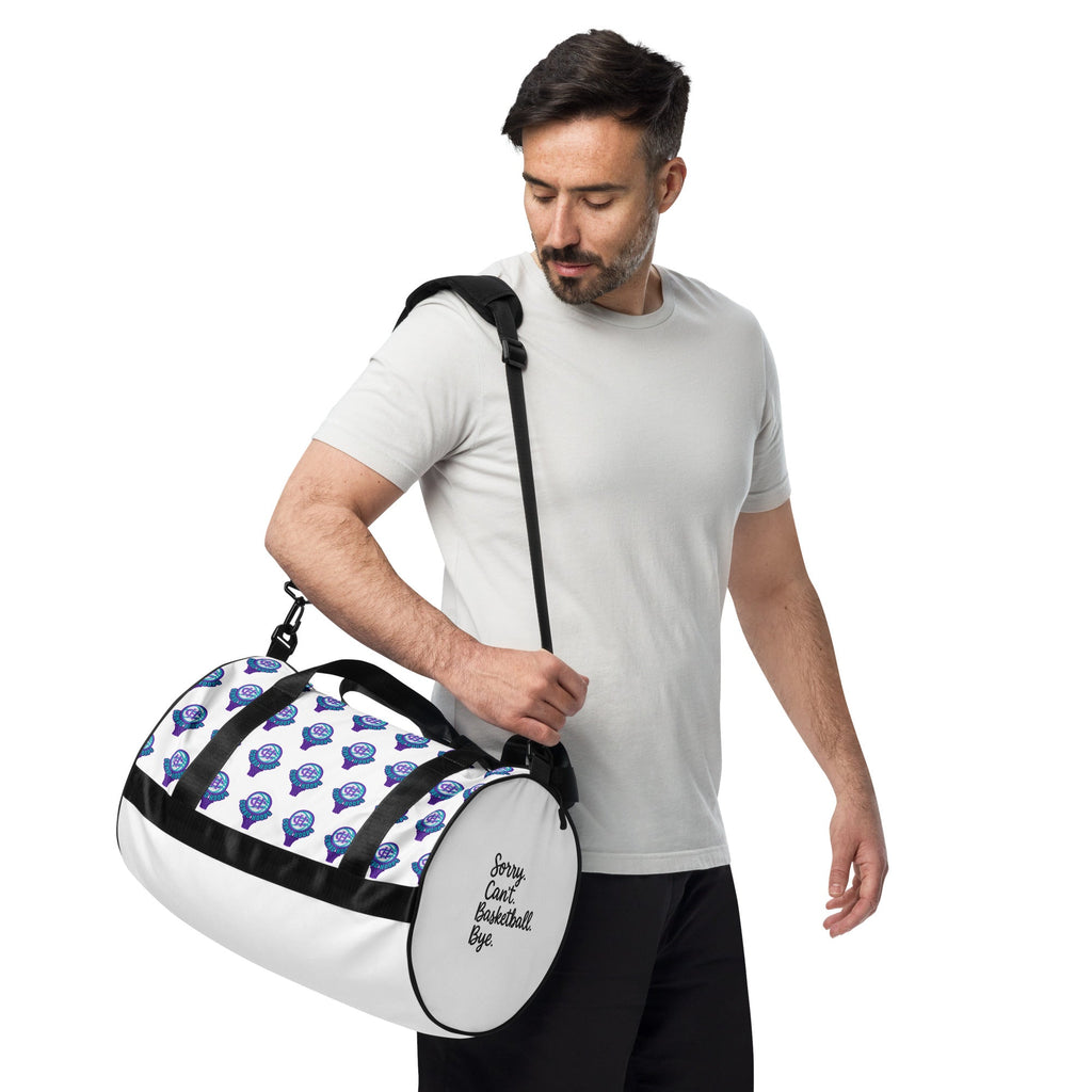 All-Over Print Basketball Gym Bag Water-Resistant Duffel - Image 2