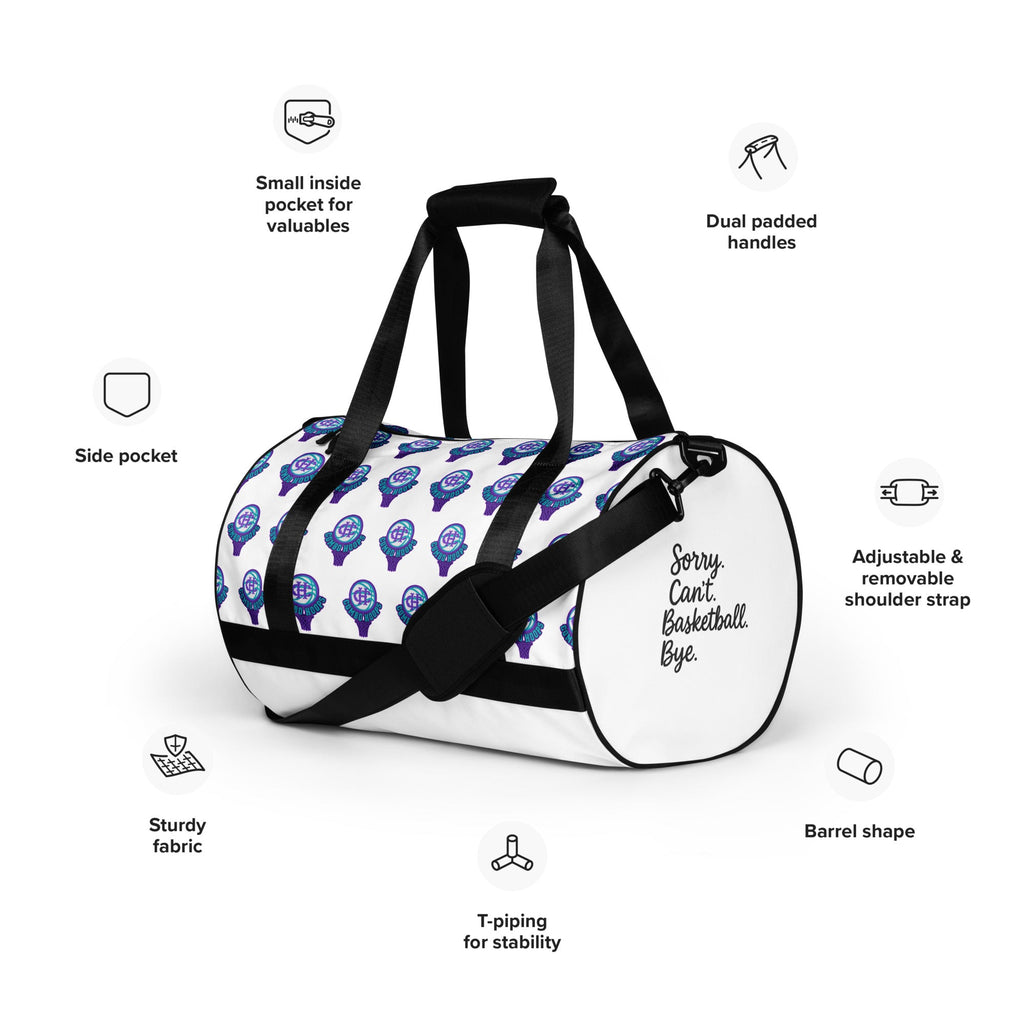 All-Over Print Basketball Gym Bag Water-Resistant Duffel - Image 3