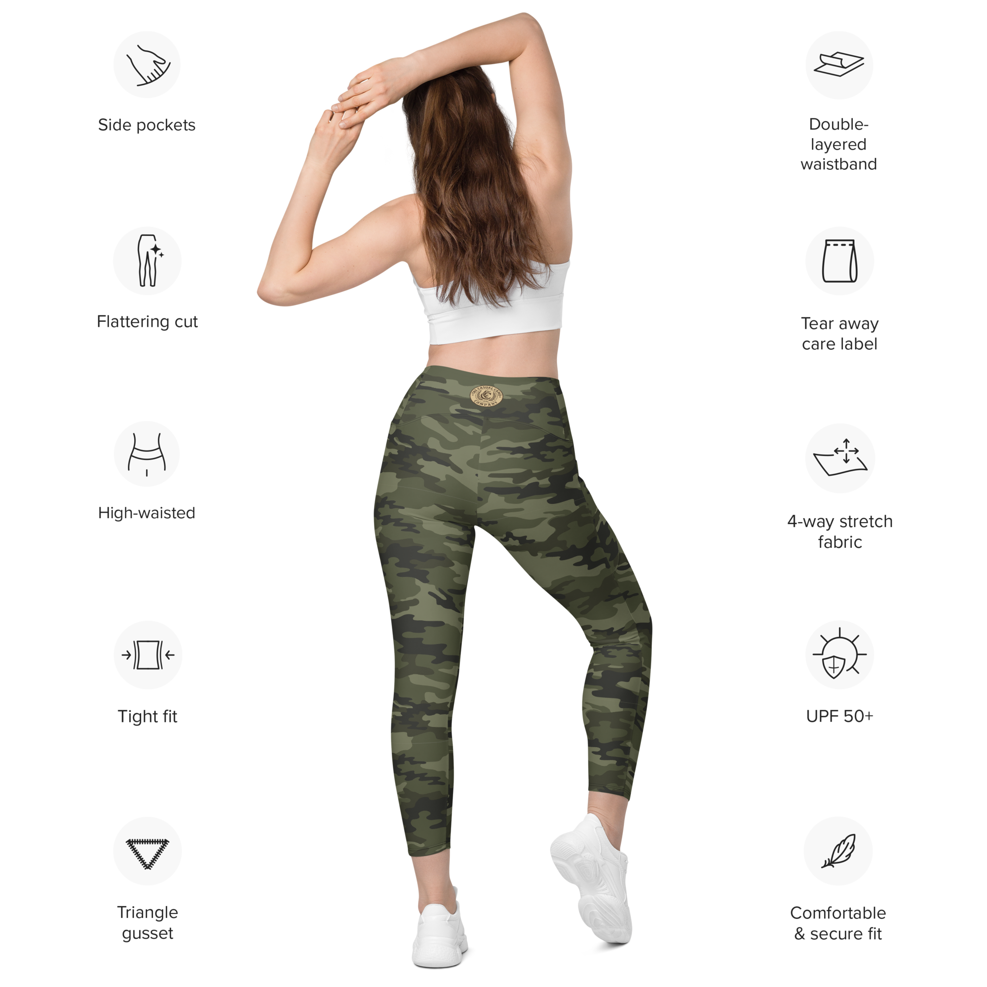 The Casual Camo Company Woodland Leggings with Pockets