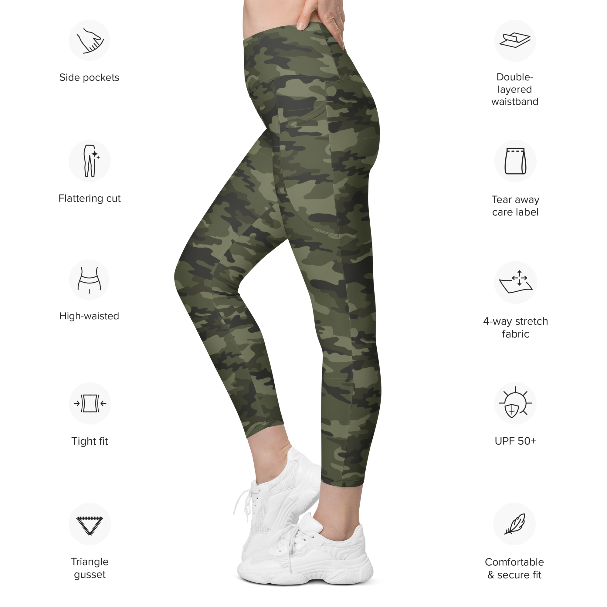 The Casual Camo Company Woodland Leggings with Pockets
