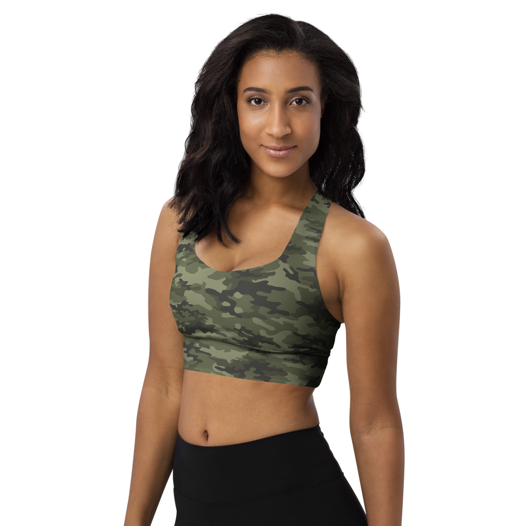 The Casual Camo Company Longline Sports Bra