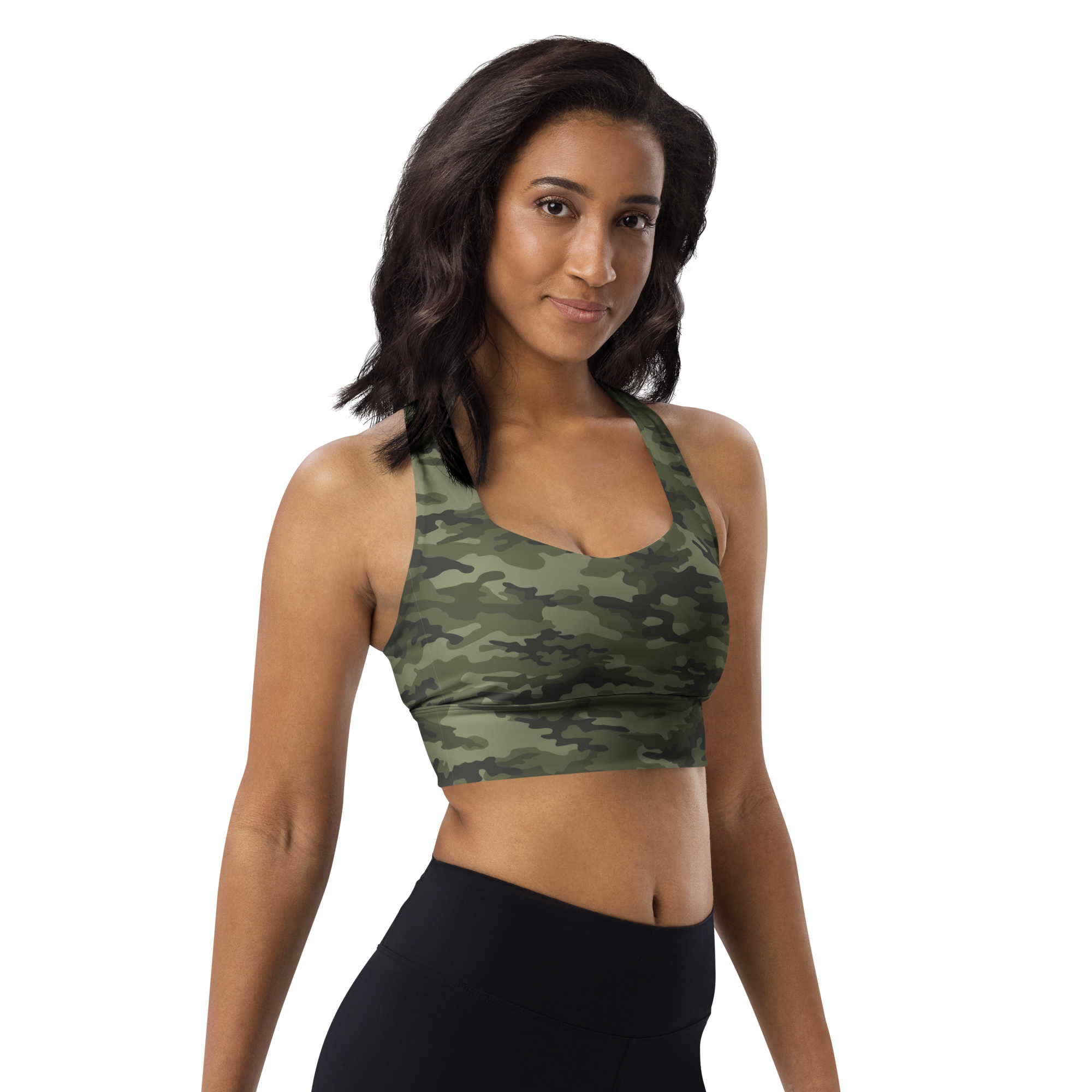 The Casual Camo Company Longline Sports Bra