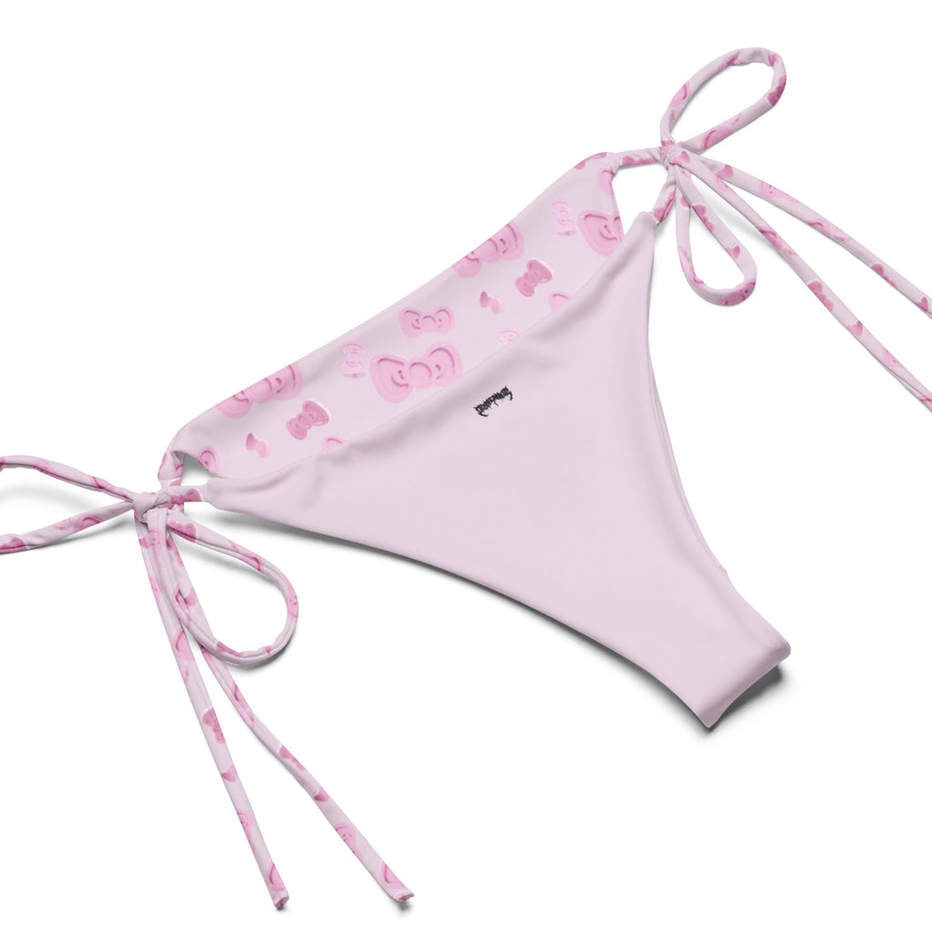 Hello Meow Bikini - Pink & White Y2K Kawaii Animal Print Swimwear