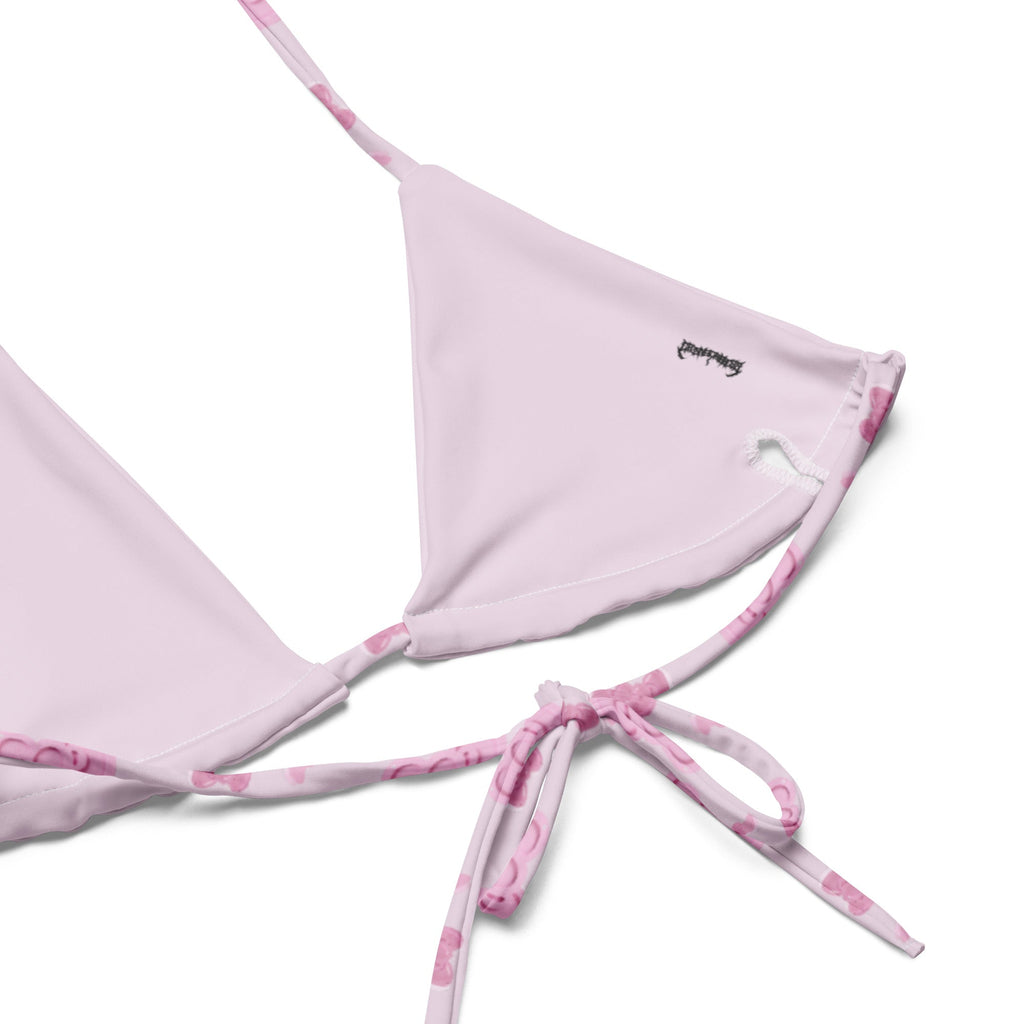 Hello Meow Bikini - Pink & White Y2K Kawaii Animal Print Swimwear
